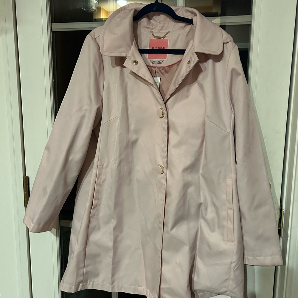Kate Spade Soft Pink Trench Coat size XL NWT MSRP 229.00 jacket - Picture 10 of 15